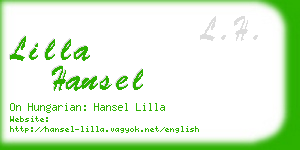 lilla hansel business card